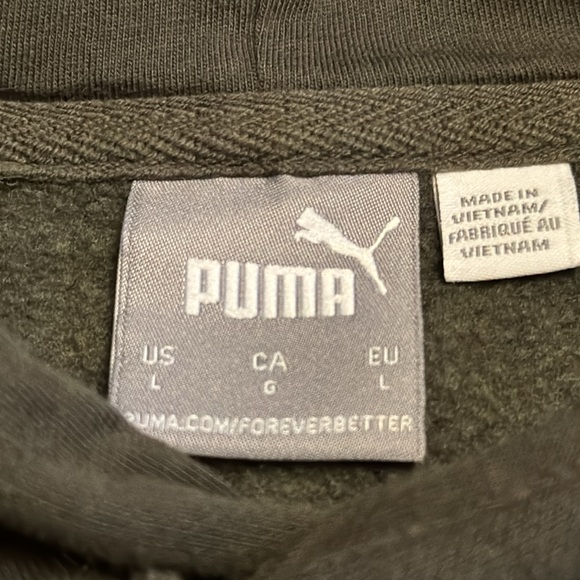 PUMA Green Hoodie - Size Large - Sporty Style - Picture 4 of 5